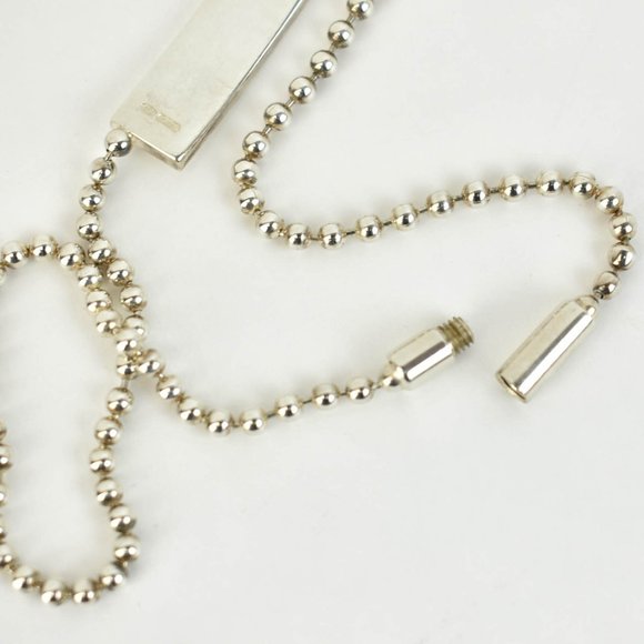 GUCCI: Sterling Silver, Logo Beaded Choker #1500 - Picture 5 of 5